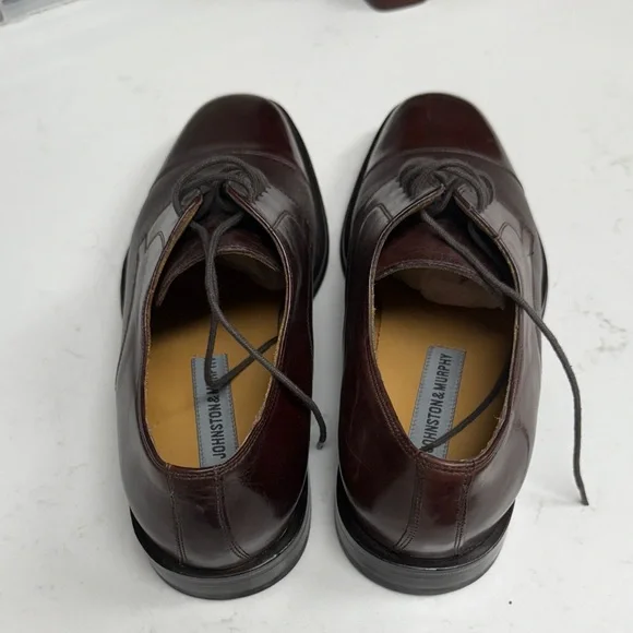 Johnston & Murphy 15 0670 Corbett Cap  Toe Derby Dress Leather Shoes  like NEW - Picture 4 of 16